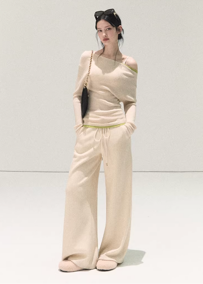 Softline Knit Wide Pants Main Image