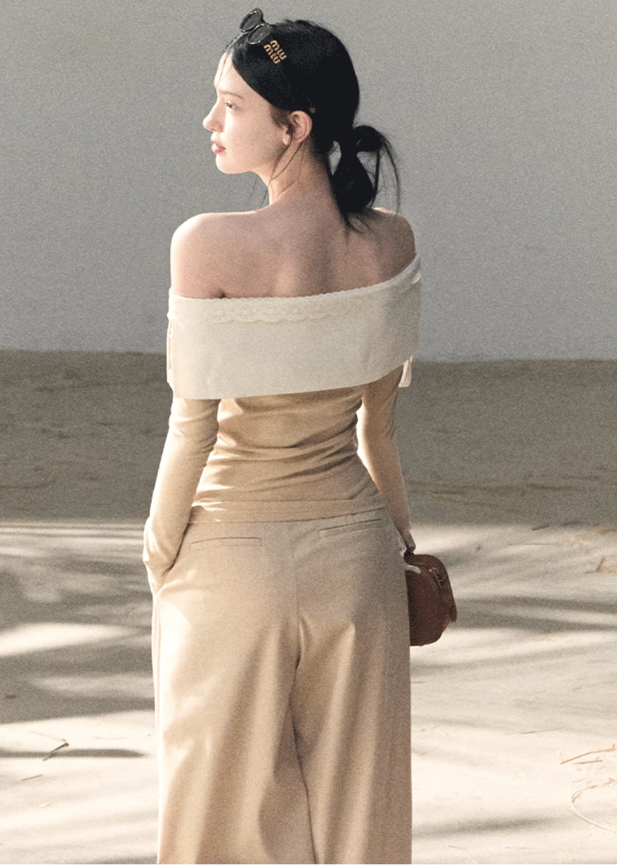 Gentle Tide One-Shoulder Set