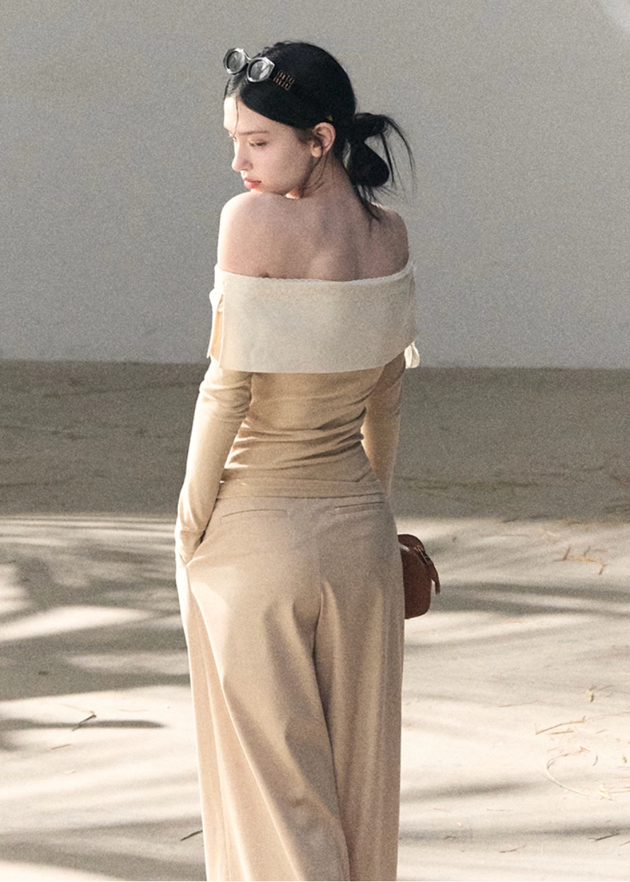 Gentle Tide One-Shoulder Set