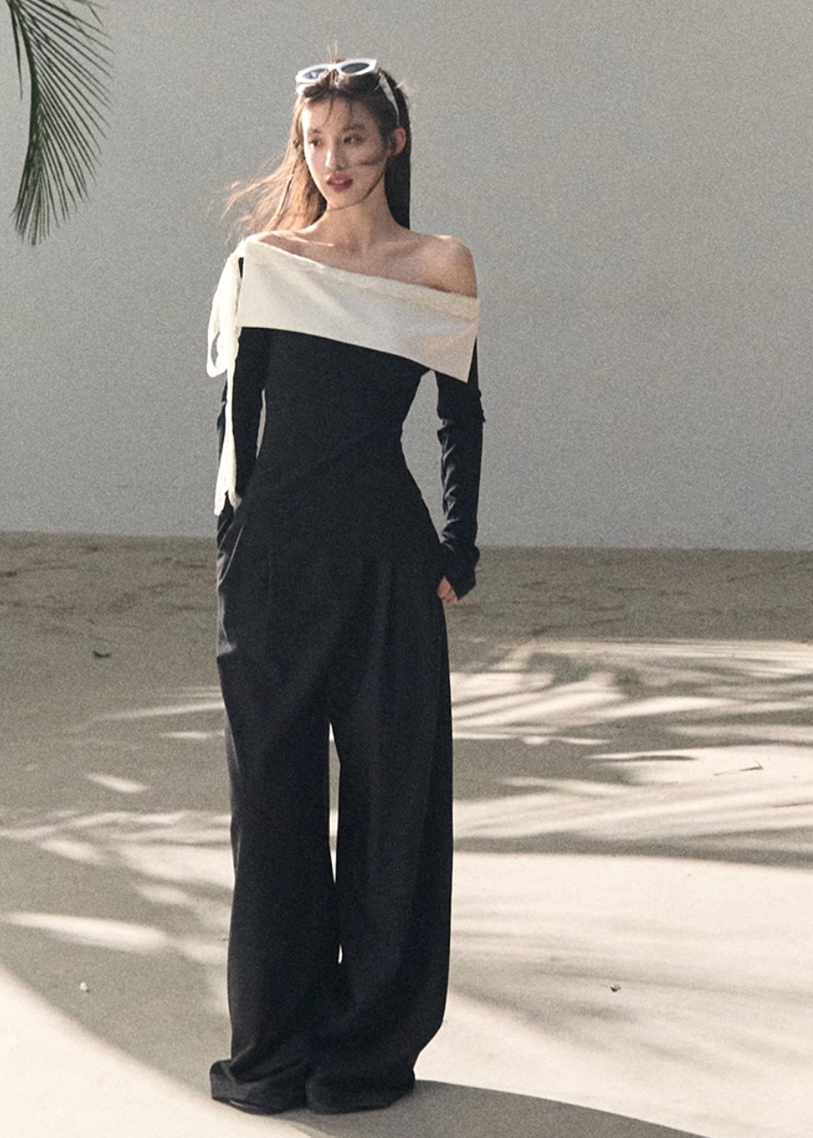Gentle Tide One-Shoulder Set