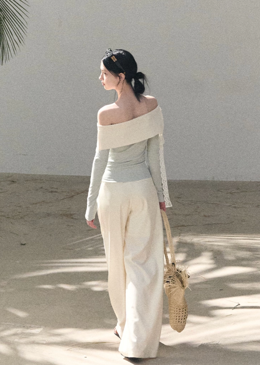 Gentle Tide One-Shoulder Set