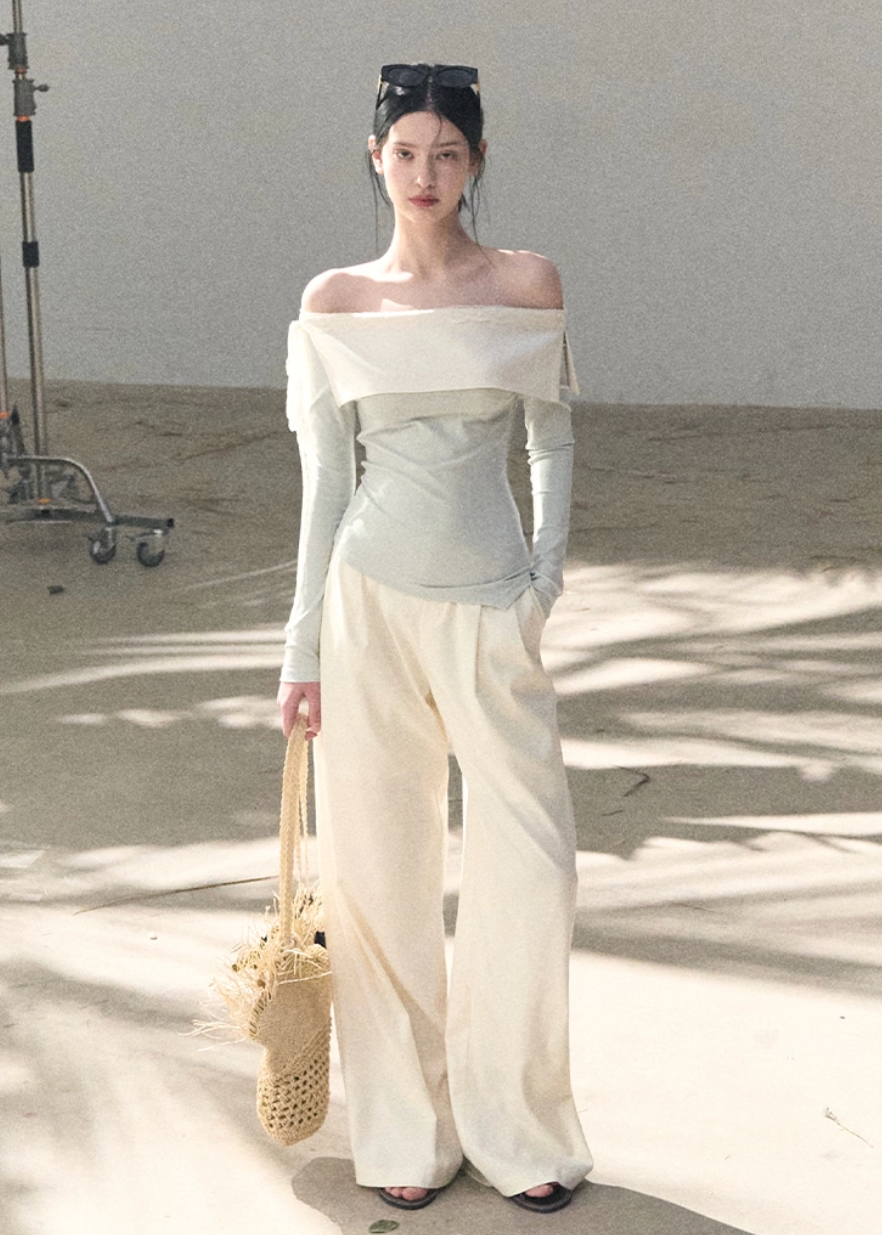 Gentle Tide One-Shoulder Set