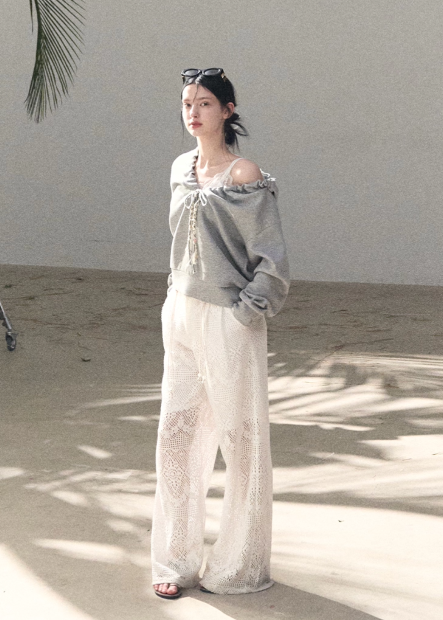 Sand & Shoal Crochet Lace Pants