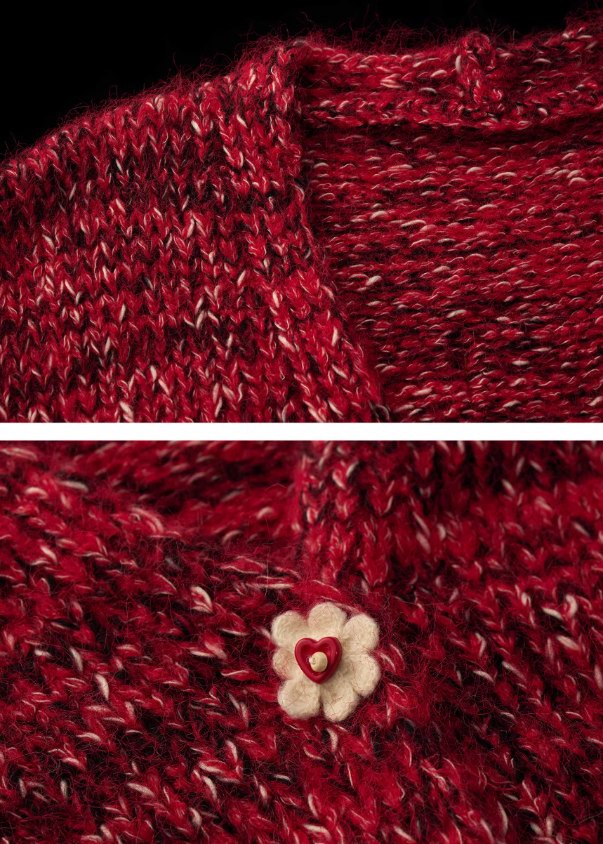 Bow Bloom Chunky Knit Jacket