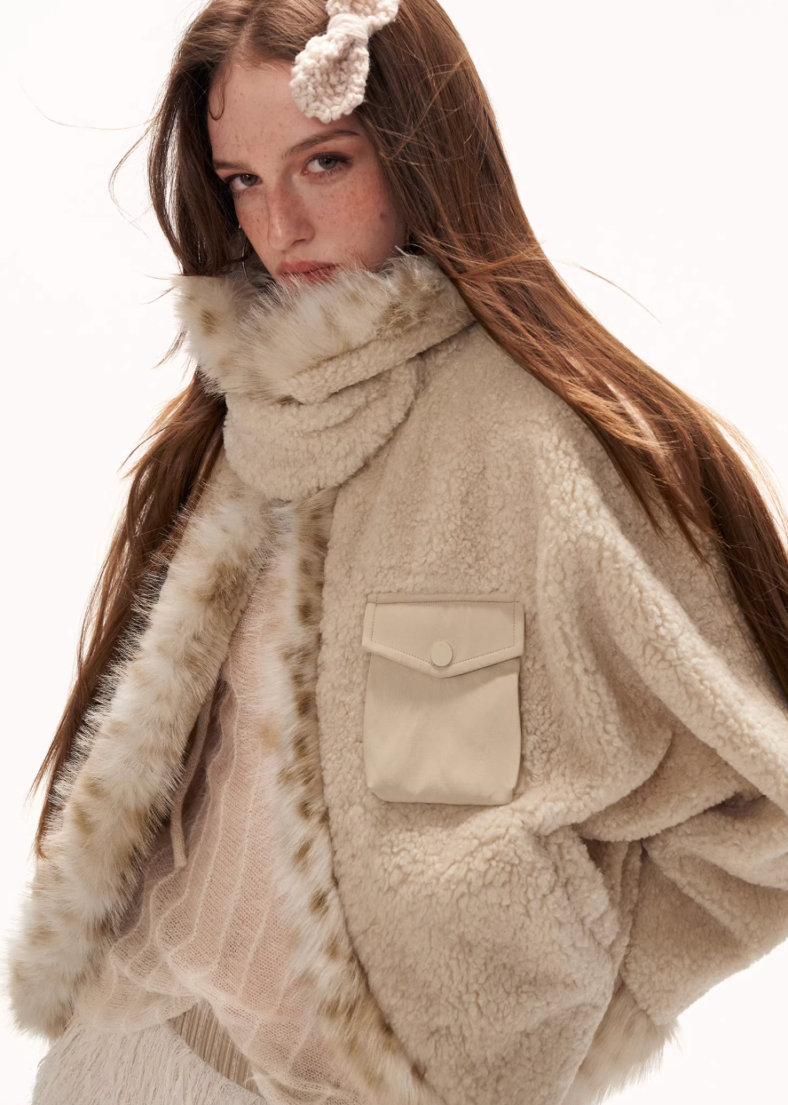 Batwing Lamb Fleece Jacket