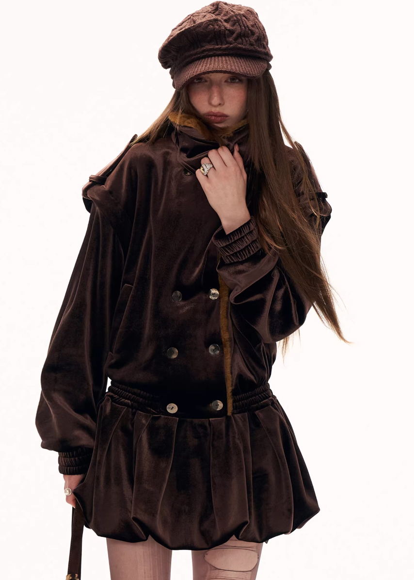 Bloom Hem Fleece Jacket Dress