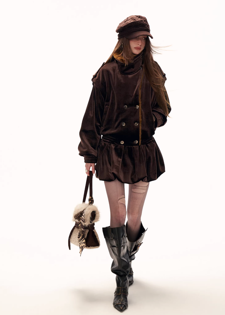 Bloom Hem Fleece Jacket Dress