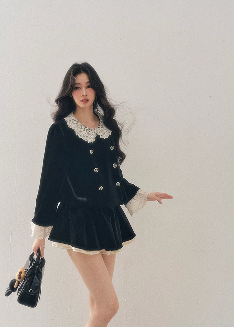 Twilight Lace Velvet Set