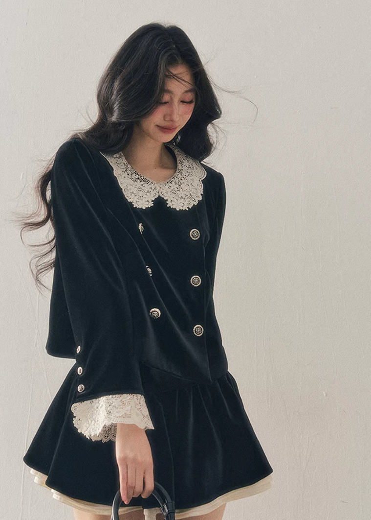 Twilight Lace Velvet Set