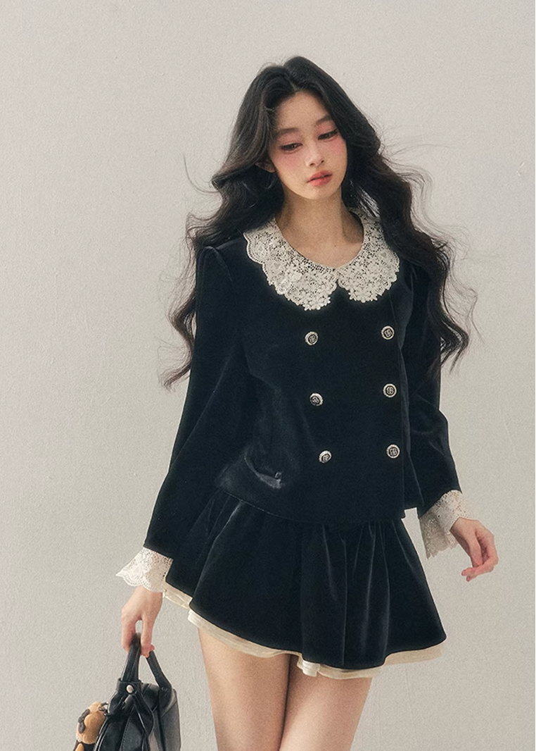 Twilight Lace Velvet Set