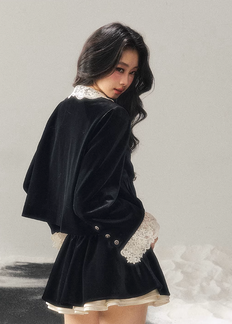 Twilight Lace Velvet Set