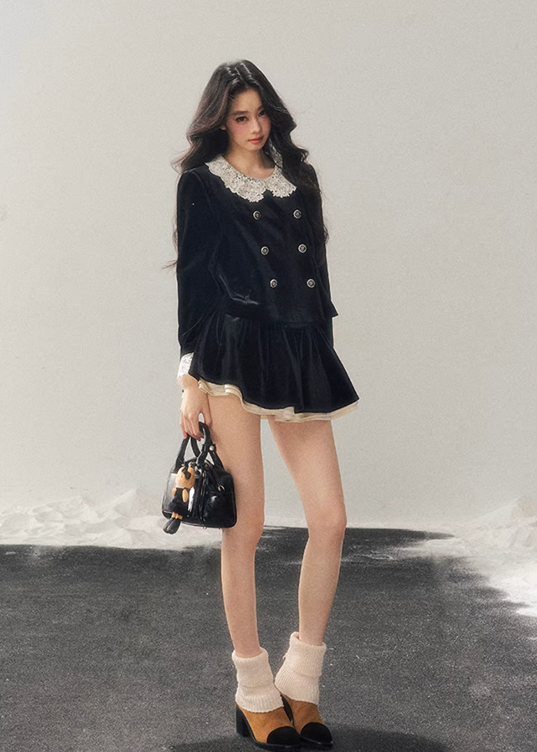 Twilight Lace Velvet Set