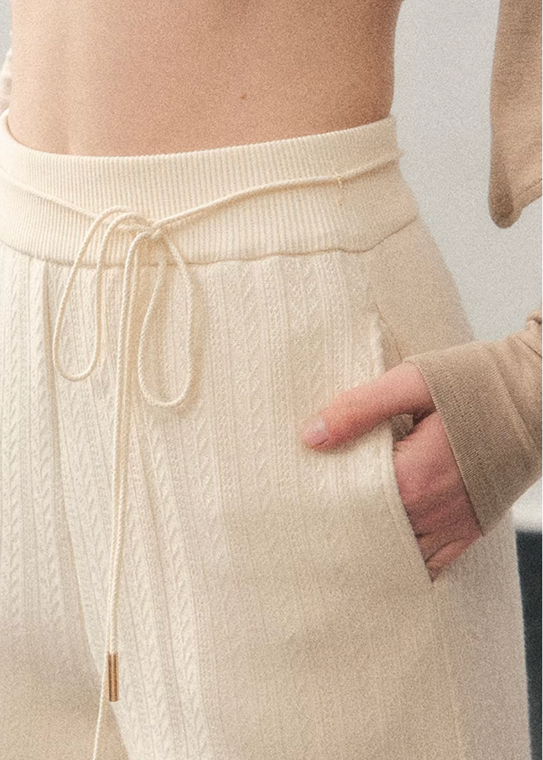 Cloud Drift Wide Knit Pants