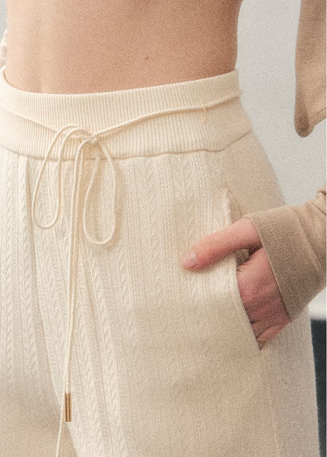 Cloud Drift Wide Knit Pants Main Image