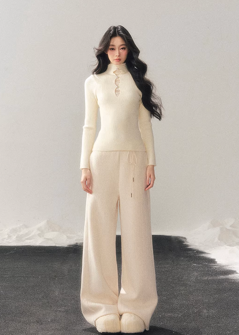 Cloud Drift Wide Knit Pants