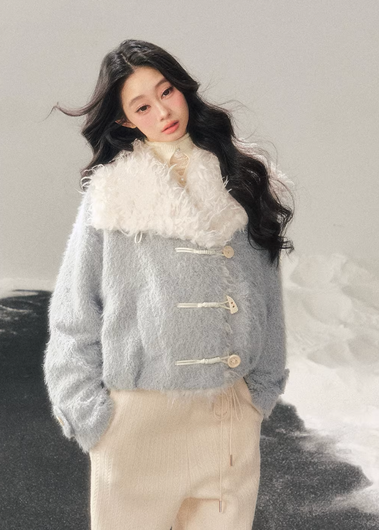 Soft Blue Wool Jacket
