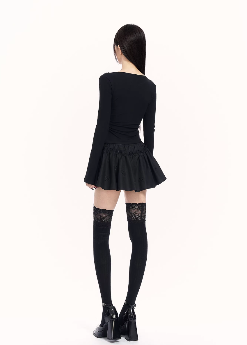 Lace Control Drape Top