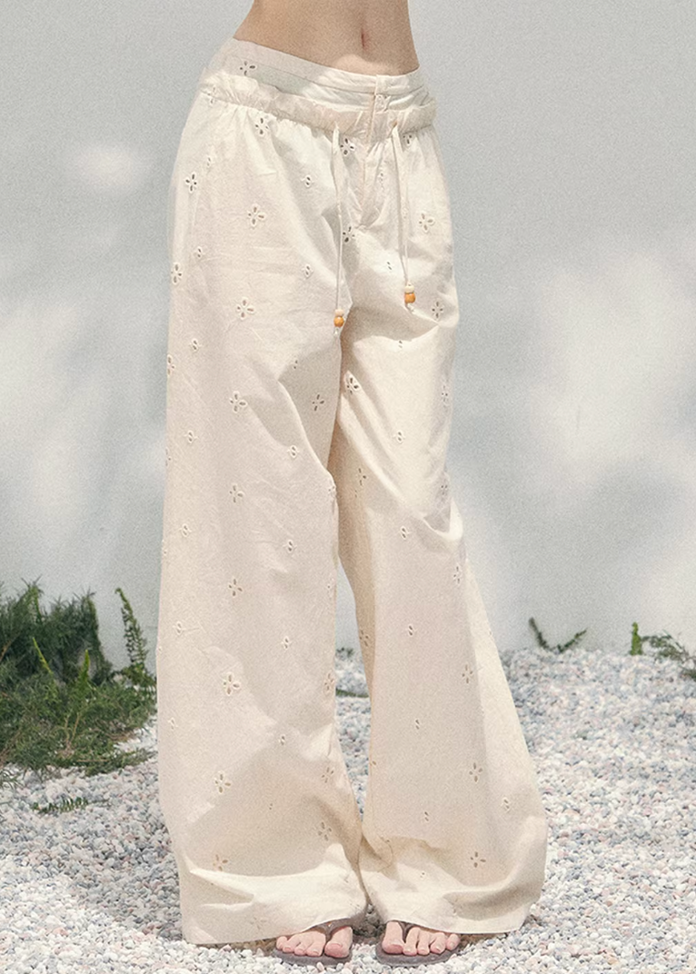 Shallow Mist Embroidered Pants