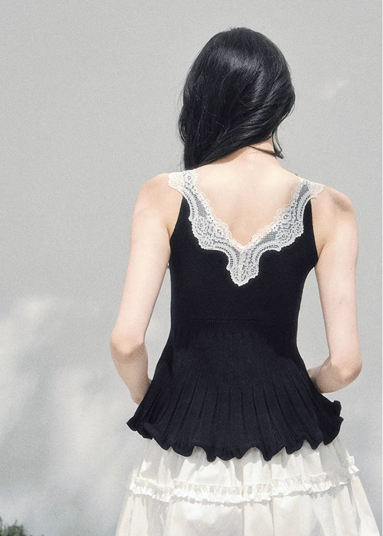 Noir Whisper Lace Twinset