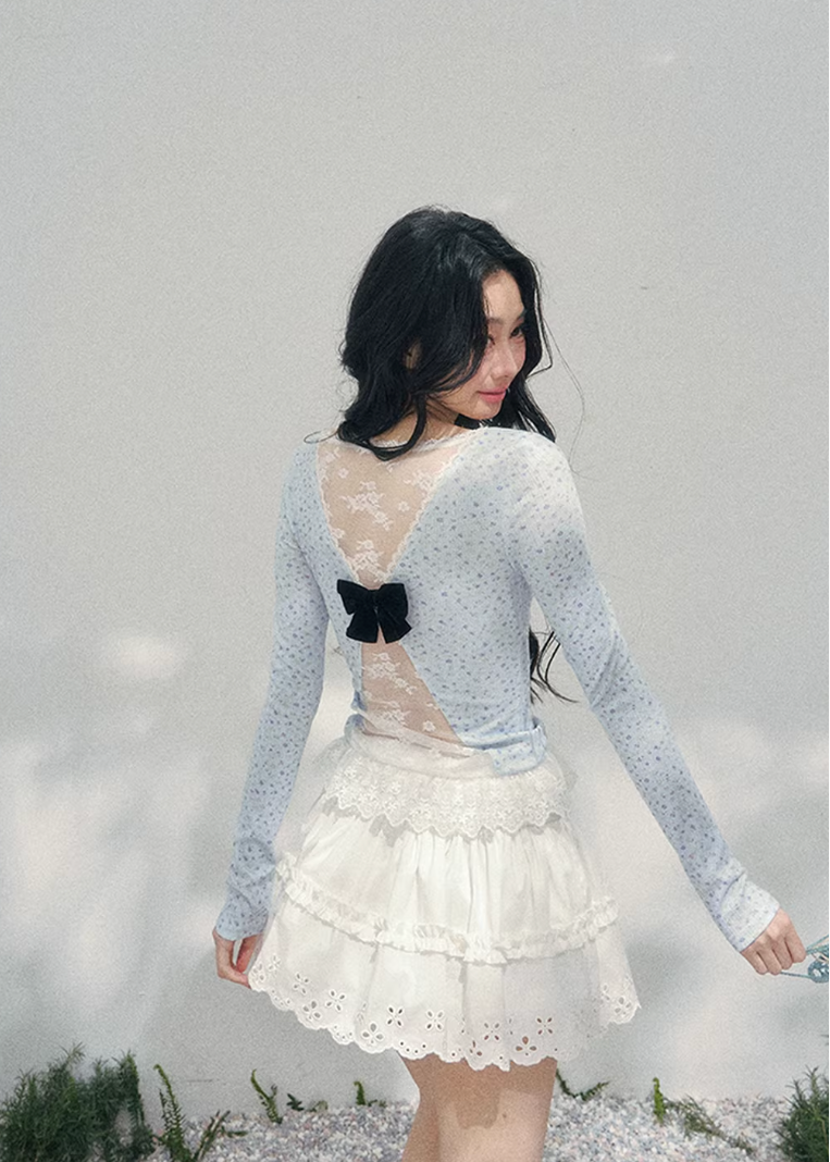 Heartbeat Lace Back Top