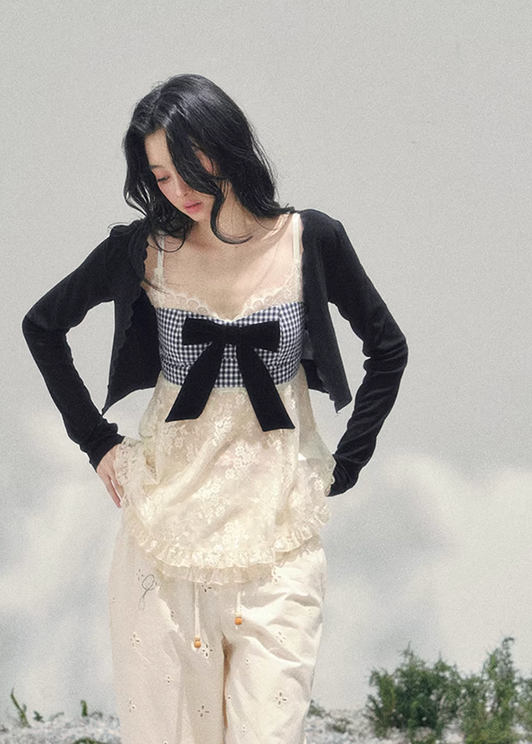 Fleur Passage Bow Lace Top