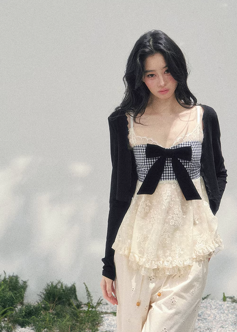 Fleur Passage Bow Lace Top