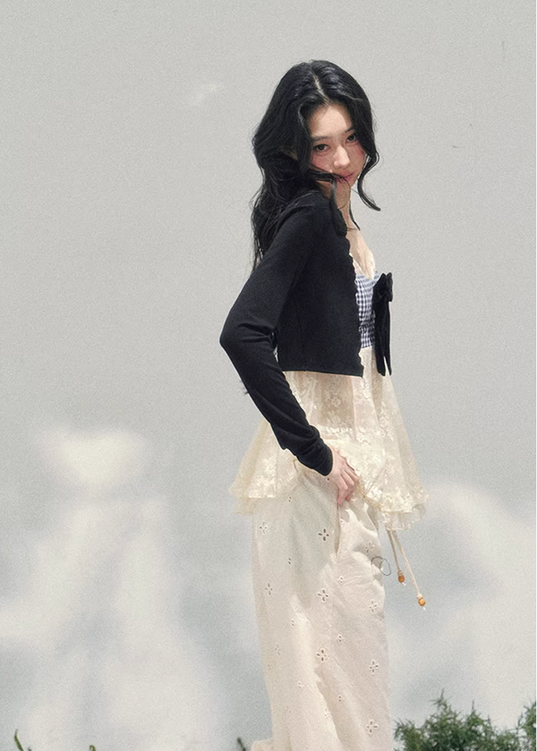 Fleur Passage Bow Lace Top