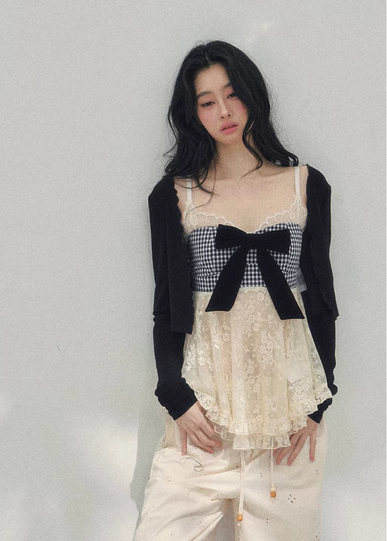 Fleur Passage Bow Lace Top
