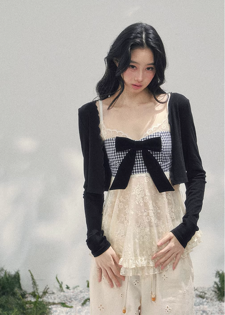 Fleur Passage Bow Lace Top