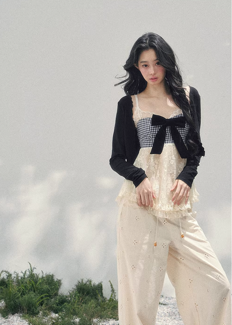 Fleur Passage Bow Lace Top