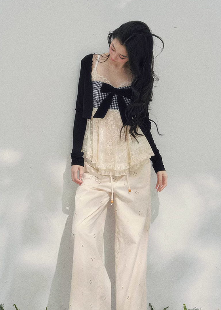 Fleur Passage Bow Lace Top