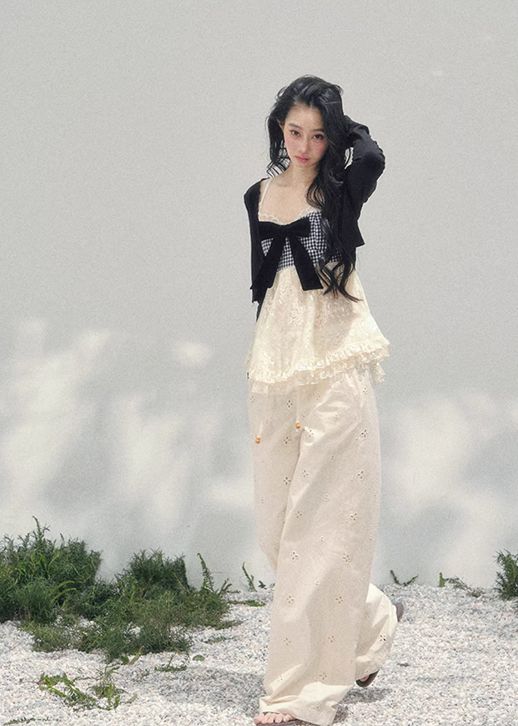 Fleur Passage Bow Lace Top