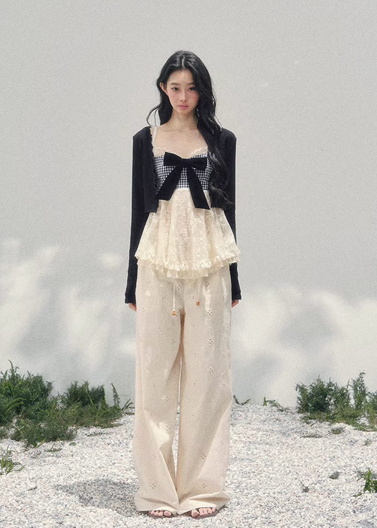 Fleur Passage Bow Lace Top