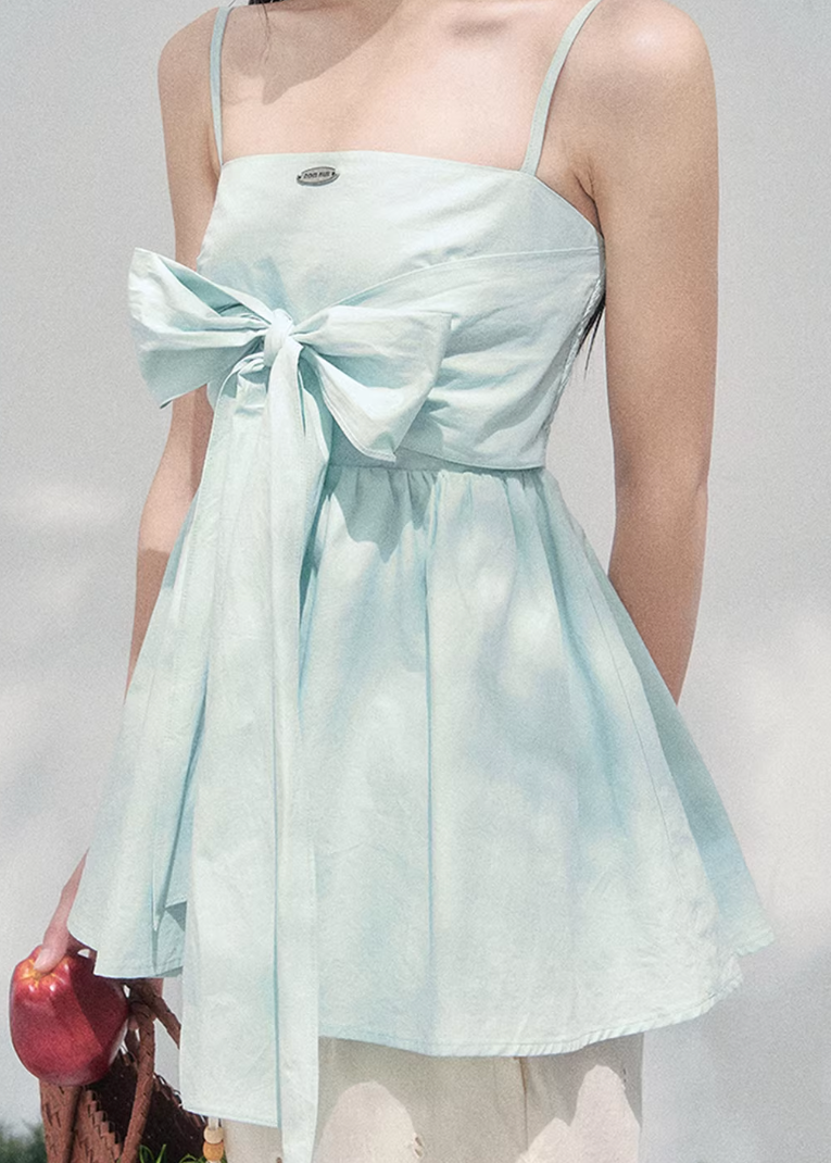Rosée Ciel One-Shoulder Top