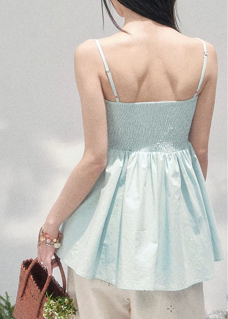 Rosée Ciel One-Shoulder Top