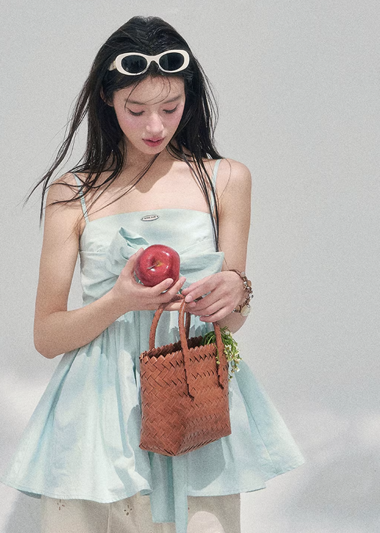 Rosée Ciel One-Shoulder Top