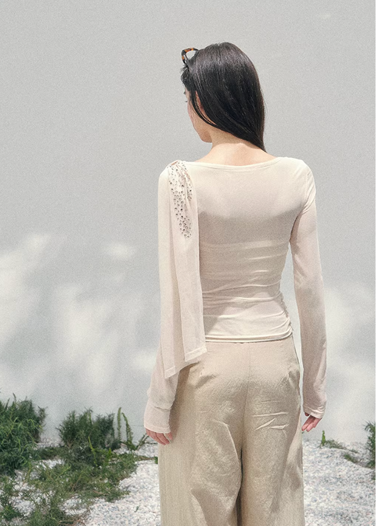 Givre Fleur Draped Knit Set