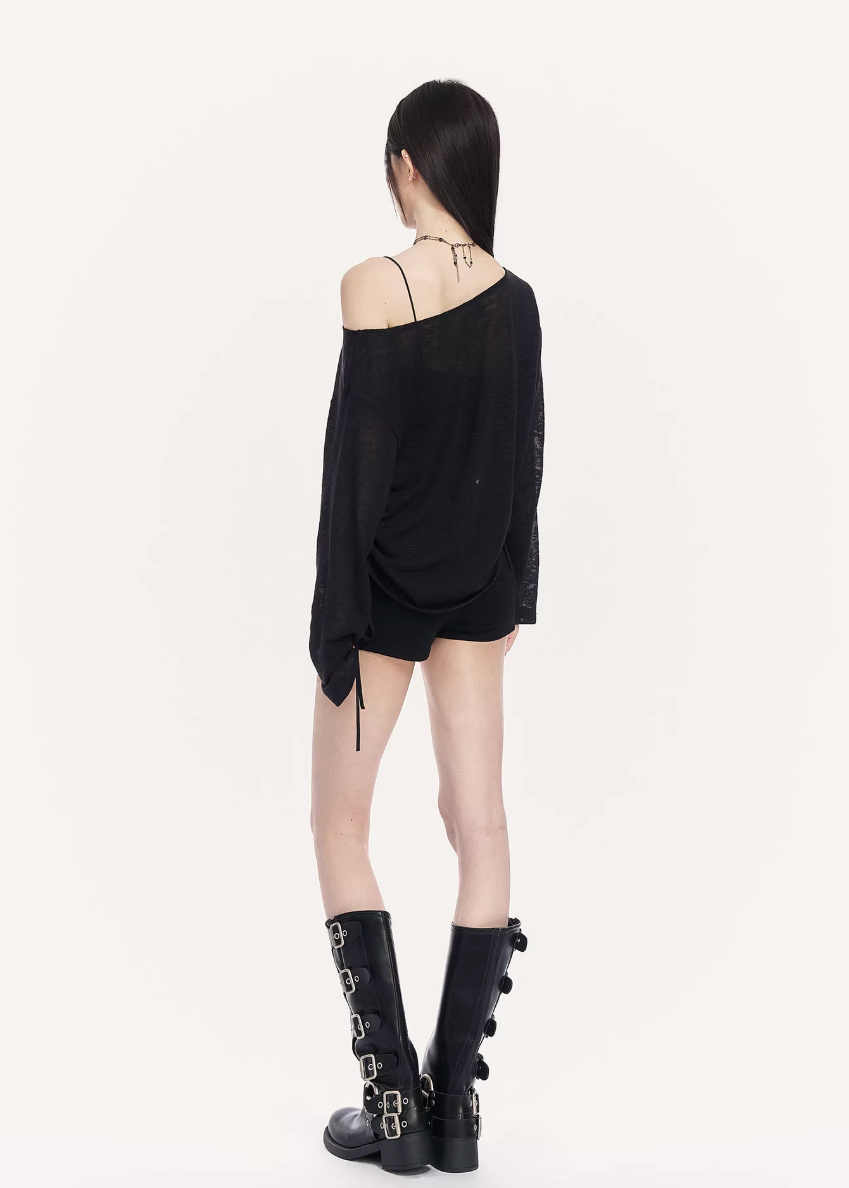 Static Sheer Letter Top