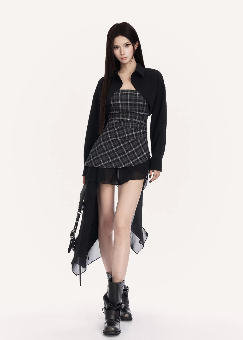 Axis Lace-Up Cropped Shirt