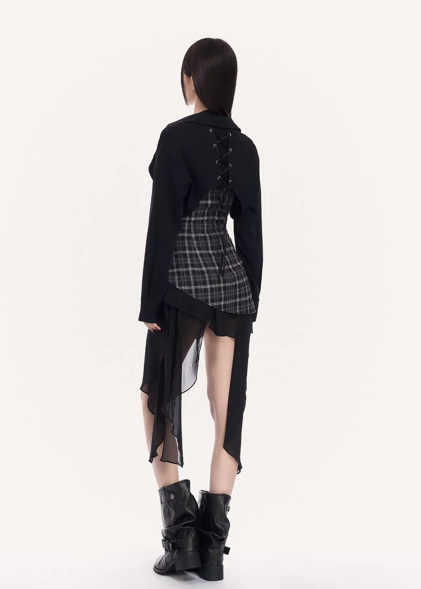 Axis Lace-Up Cropped Shirt
