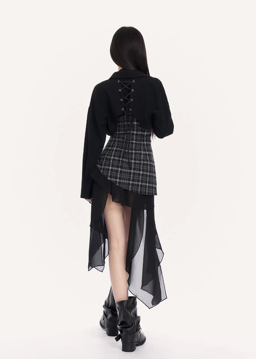 Axis Lace-Up Cropped Shirt