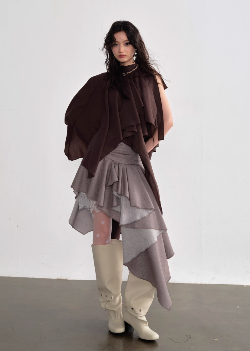 Natural Drift Asym Cape Top
