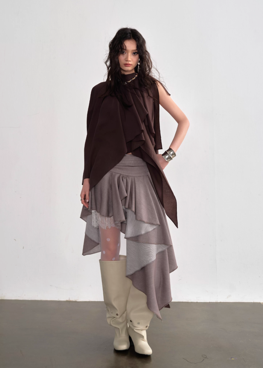 Natural Drift Asym Cape Top