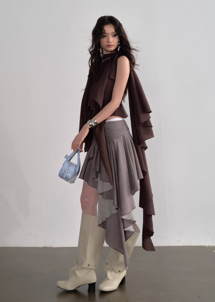 Natural Drift Asym Cape Top