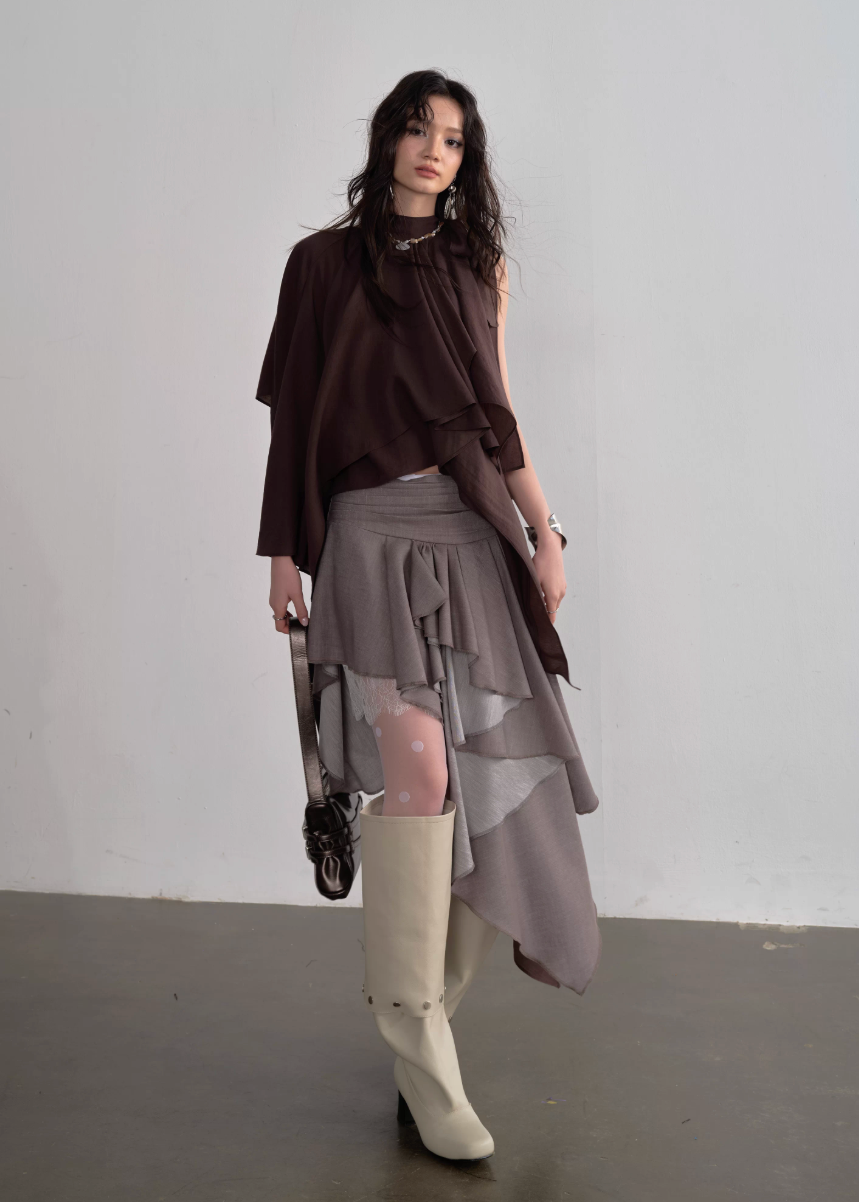 Natural Drift Asym Cape Top