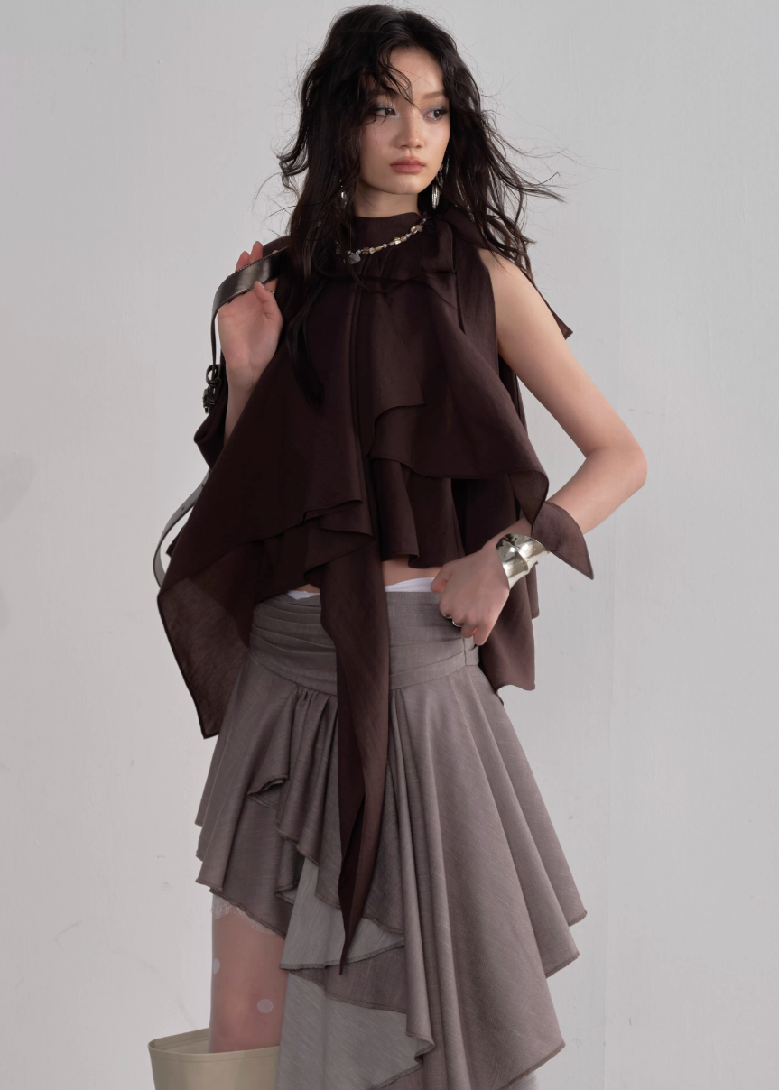 Natural Drift Asym Cape Top