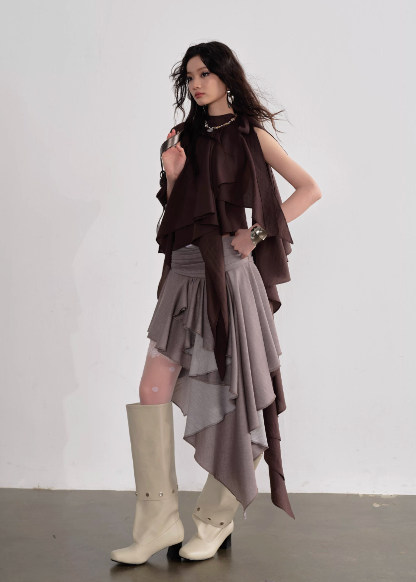 Natural Drift Asym Cape Top