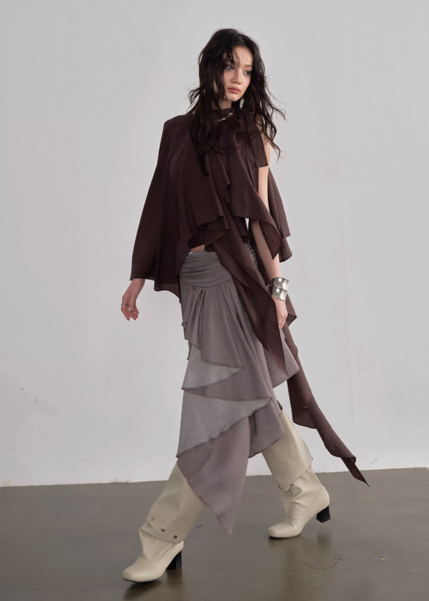 Natural Drift Asym Cape Top