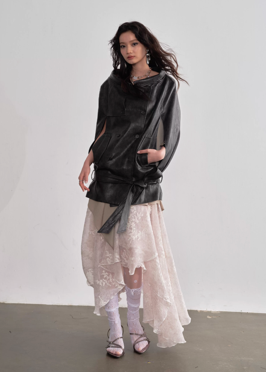 Ebony Flow Cape Jacket