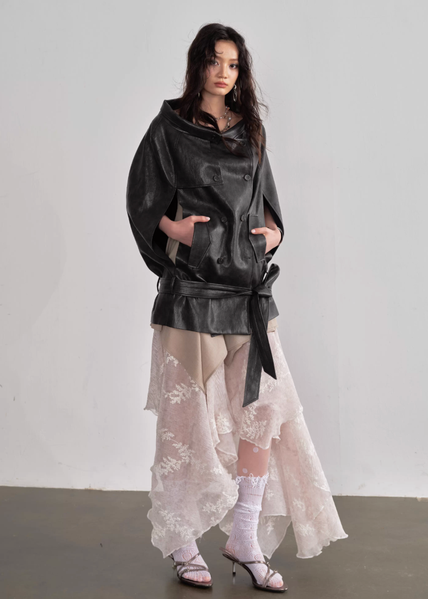 Ebony Flow Cape Jacket